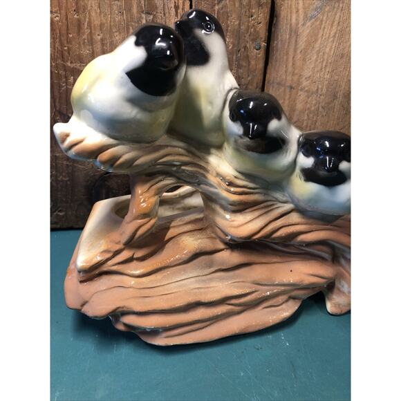Shawnee Pottery #502 Birds on Driftwood Branch Planter Faux Bois Goldfinch VTG - Picture 10 of 13